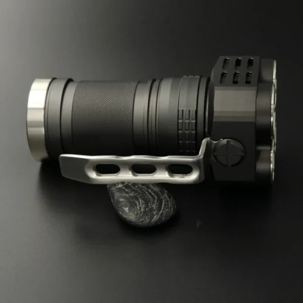 UV LED Flashlight 365nm torch lanterna 4 LEDS lamp Fan Dissipate heat function - 图片 2