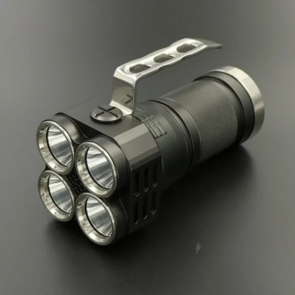 UV LED Flashlight 365nm torch lanterna 4 LEDS lamp Fan Dissipate heat function